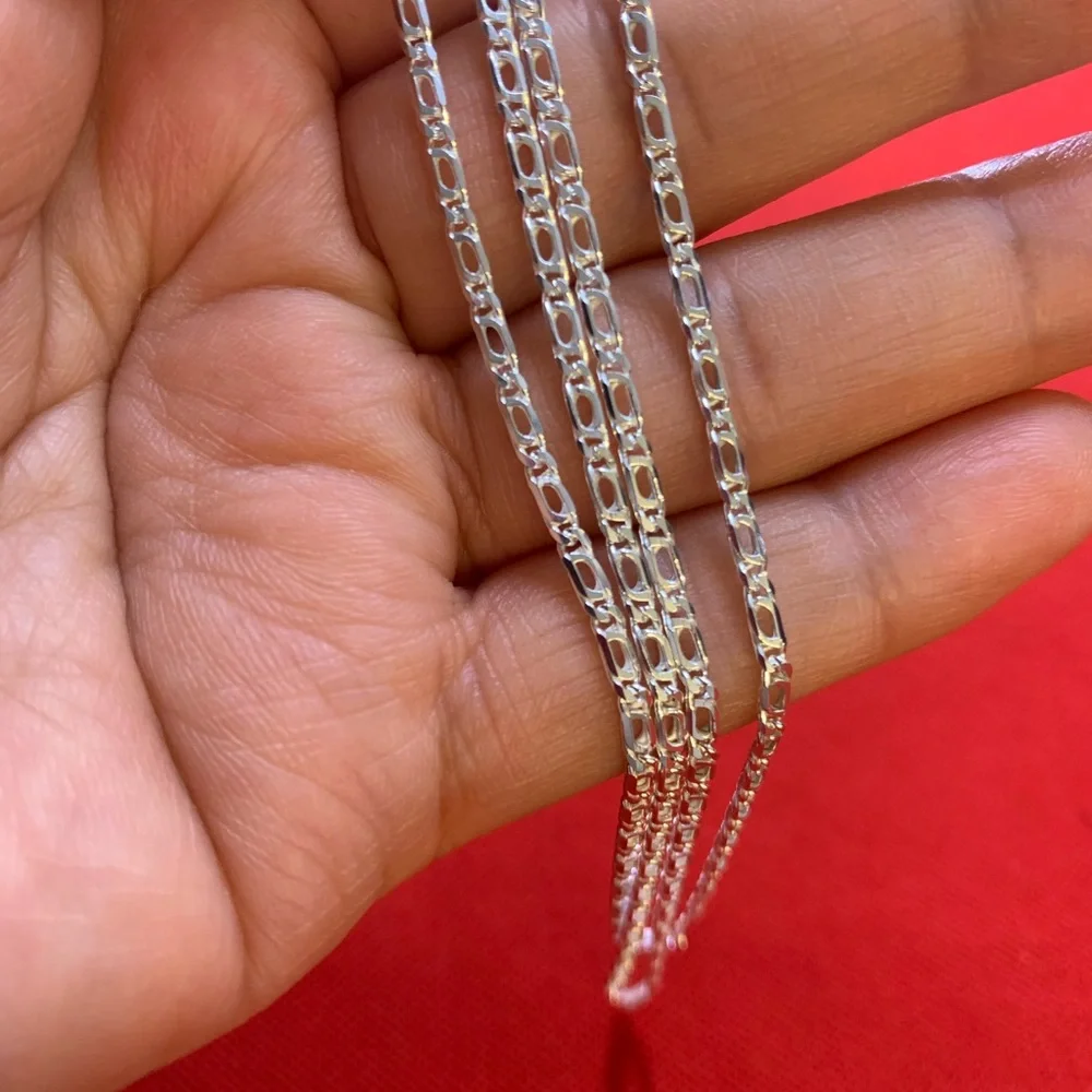 925 Sterling Silver Chain Necklace Jewelry‎ SILVER Classic Made In Mexico - Picture 4 of 14